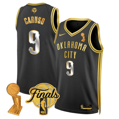 Men's Oklahoma City Thunder Jersey - Trophy + Final Patch - All Stitched