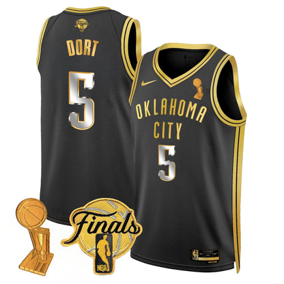 Men's Oklahoma City Thunder Jersey - Trophy + Final Patch - All Stitched