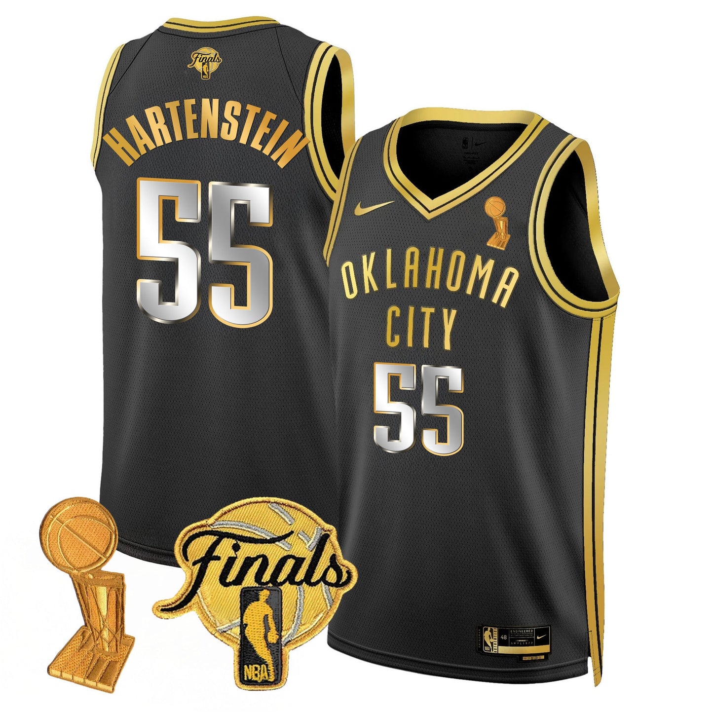Men's Oklahoma City Thunder Jersey - Trophy + Final Patch - All Stitched
