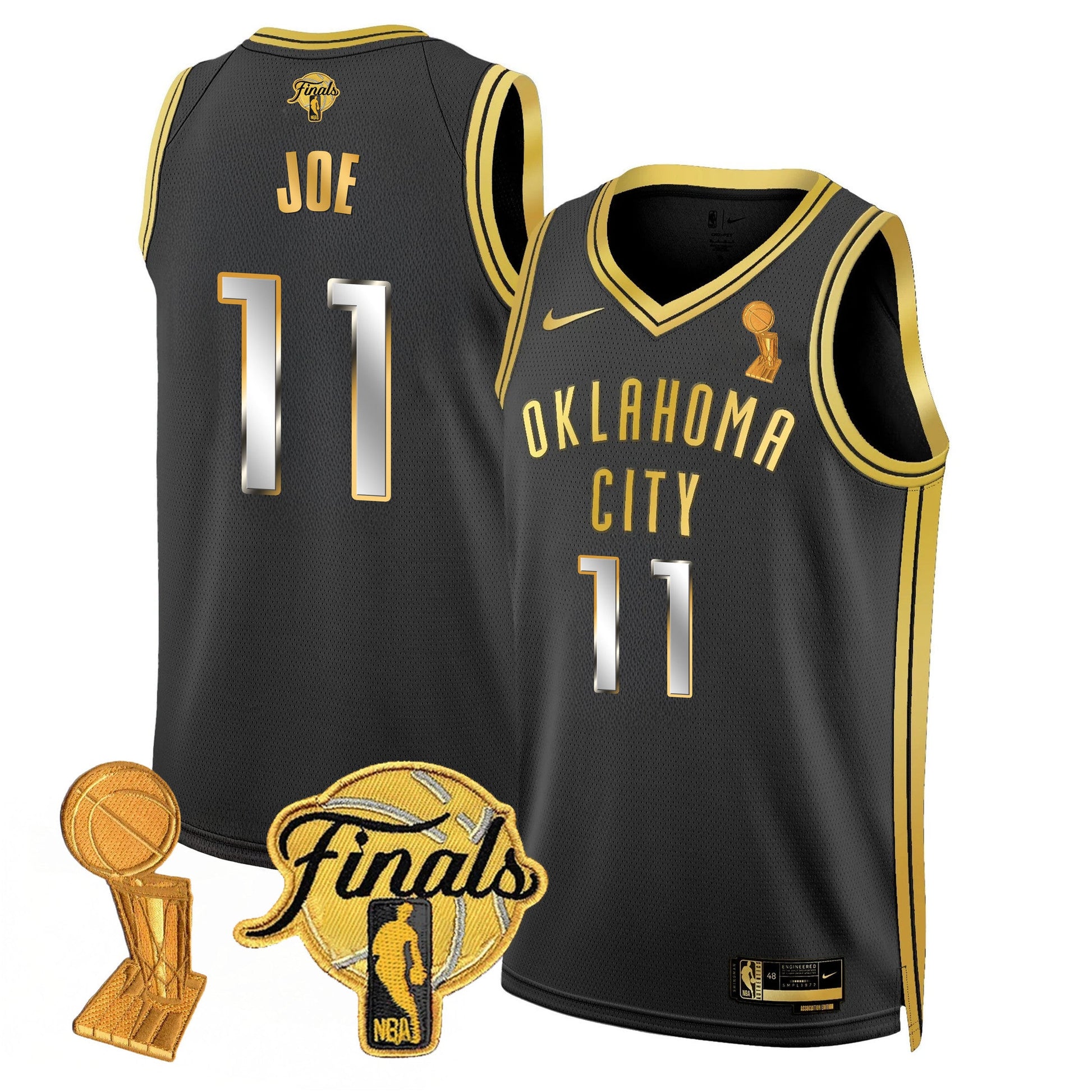 Men's Oklahoma City Thunder Jersey - Trophy + Final Patch - All Stitched