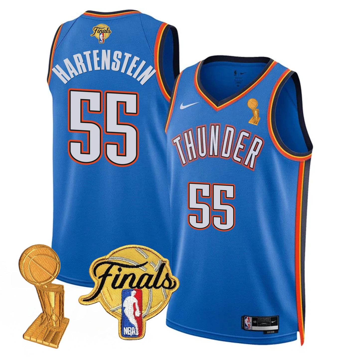 Men's Oklahoma City Thunder Jersey - Trophy + Final Patch - All Stitched