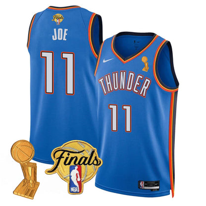 Men's Oklahoma City Thunder Jersey - Trophy + Final Patch - All Stitched