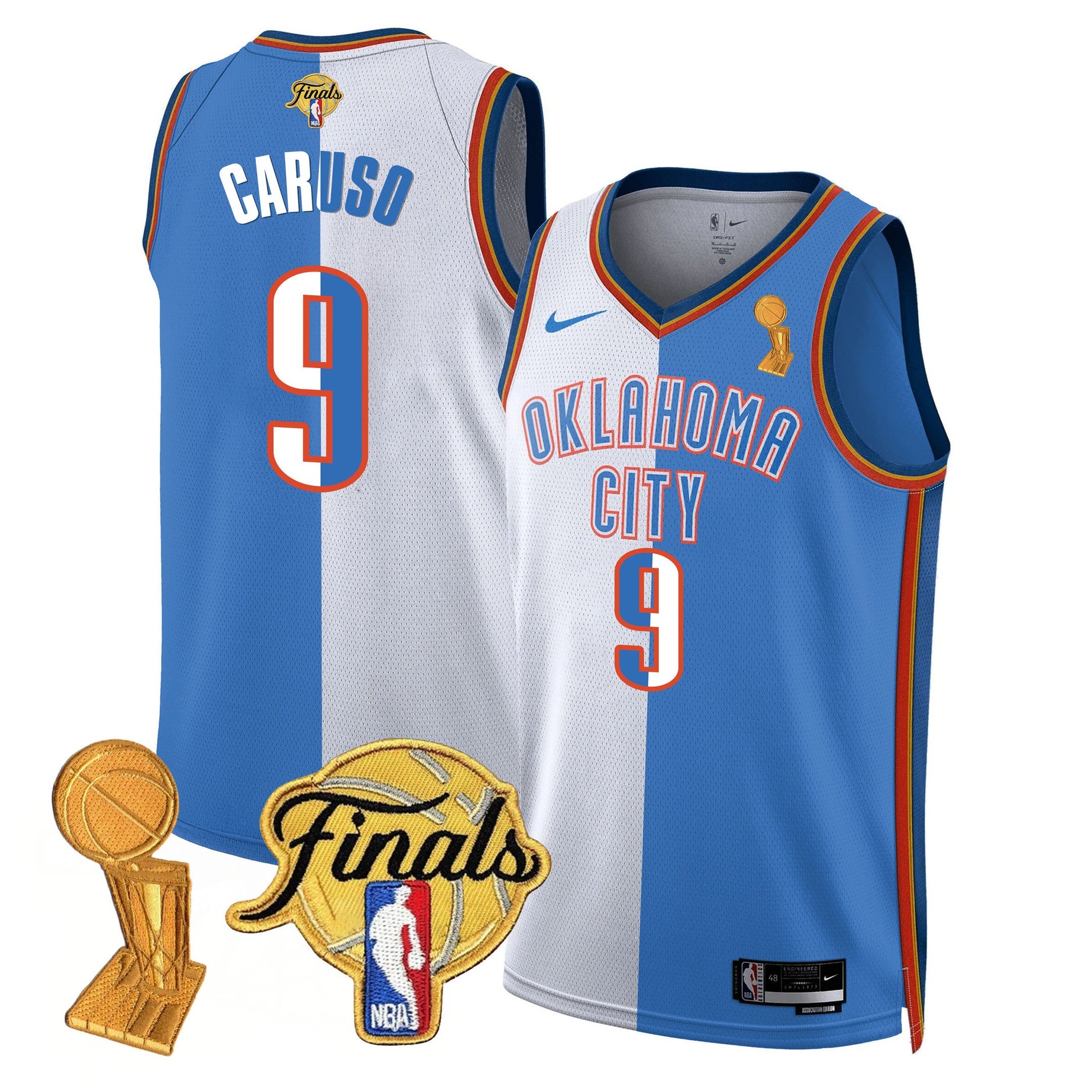 Men's Oklahoma City Thunder Jersey - Trophy + Final Patch - All Stitched