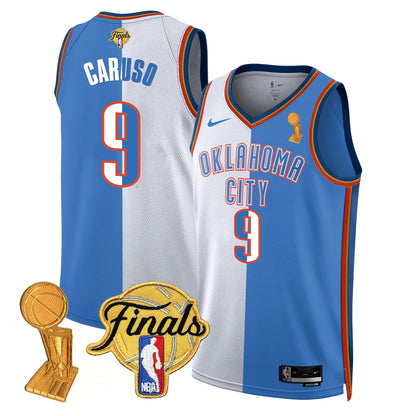 Men's Oklahoma City Thunder Jersey - Trophy + Final Patch - All Stitched