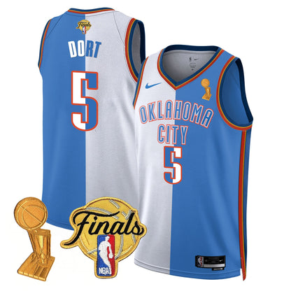 Men's Oklahoma City Thunder Jersey - Trophy + Final Patch - All Stitched