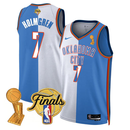 Men's Oklahoma City Thunder Jersey - Trophy + Final Patch - All Stitched