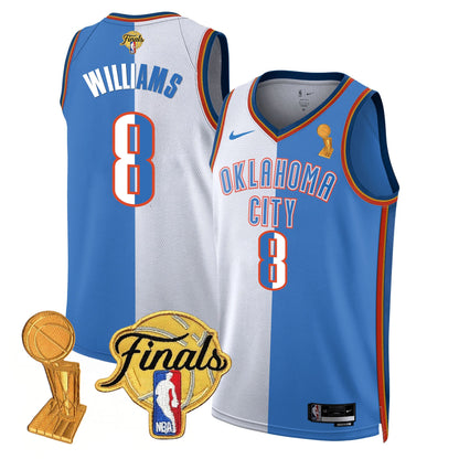 Men's Oklahoma City Thunder Jersey - Trophy + Final Patch - All Stitched
