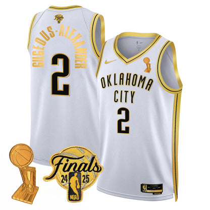 Men's Oklahoma City Thunder Jersey - Trophy + Final Patch - All Stitched