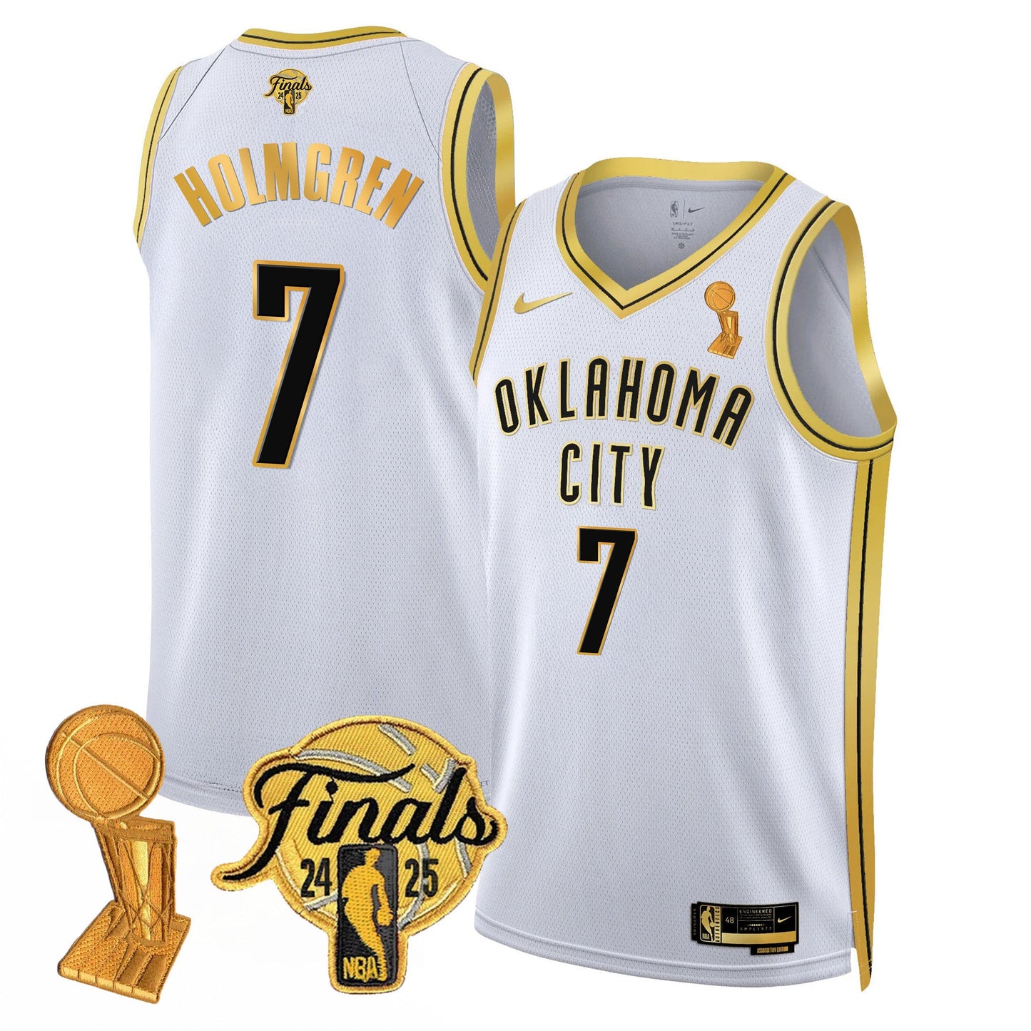 Oklahoma City Thunder Jersey - Trophy + Final Patch - All Stitched