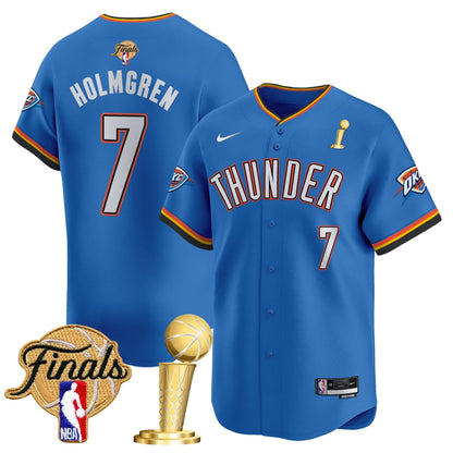 Men's Oklahoma City Thunder 2025 Champions Vapor Baseball Jersey - All Stitched