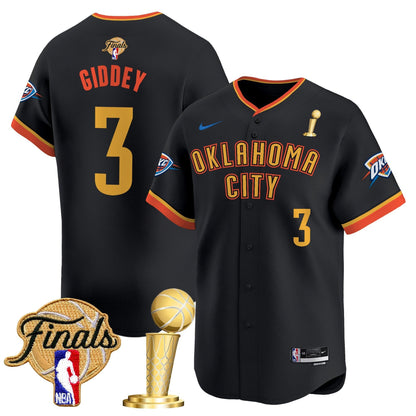 Men's Oklahoma City Thunder 2025 Champions Vapor Baseball Jersey - All Stitched