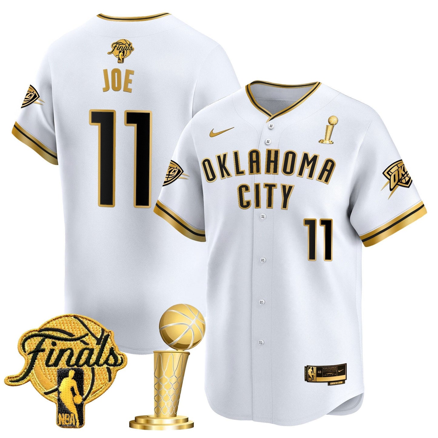 Men's Oklahoma City Thunder 2025 Champions Vapor Baseball Jersey - All Stitched
