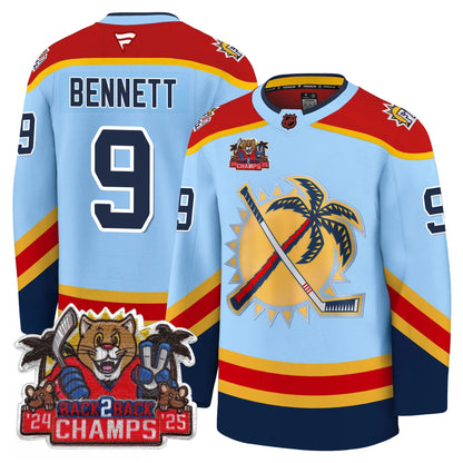Men's Florida Panthers 2025 Stanley Cup B2B Champions Jersey - All Stitched