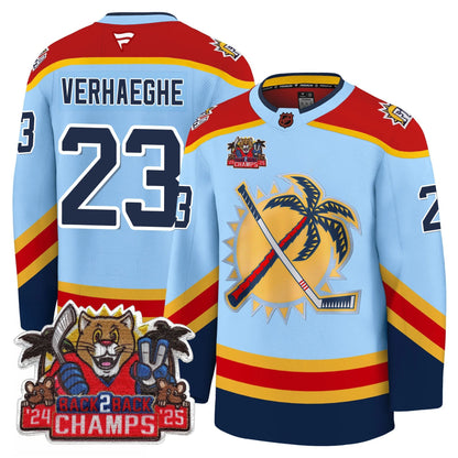 Men's Florida Panthers 2025 Stanley Cup B2B Champions Jersey - All Stitched