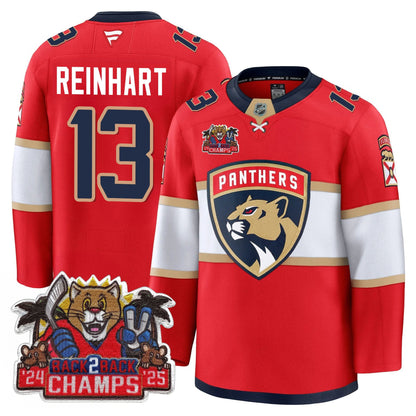 Men's Florida Panthers 2025 Stanley Cup B2B Champions Jersey - All Stitched