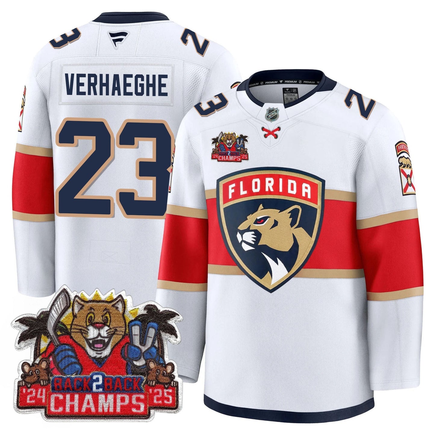 FLA 2025 Stanley Cup B2B Champions Jersey - All Stitched
