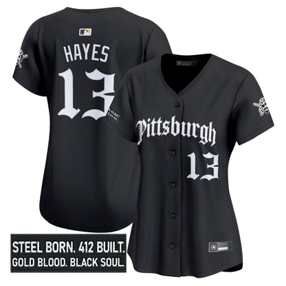 Women's Pittsburgh Pirates 'Gothic Steel City Edition' Vapor Premier Limited Jersey - All Stitched