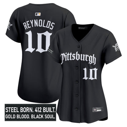 Women's Pittsburgh Pirates 'Gothic Steel City Edition' Vapor Premier Limited Jersey - All Stitched