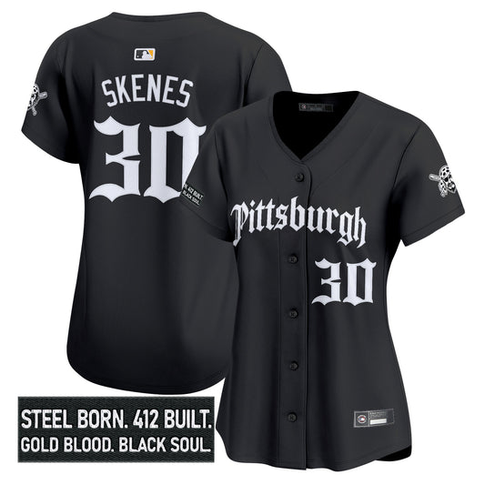 Women's Pittsburgh Pirates 'Gothic Steel City Edition' Vapor Premier Limited Jersey - All Stitched