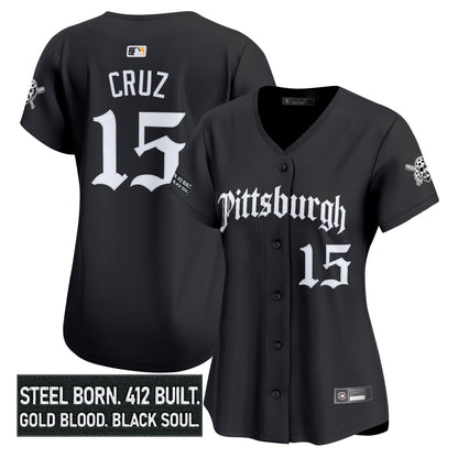 Women's Pittsburgh Pirates 'Gothic Steel City Edition' Vapor Premier Limited Jersey - All Stitched