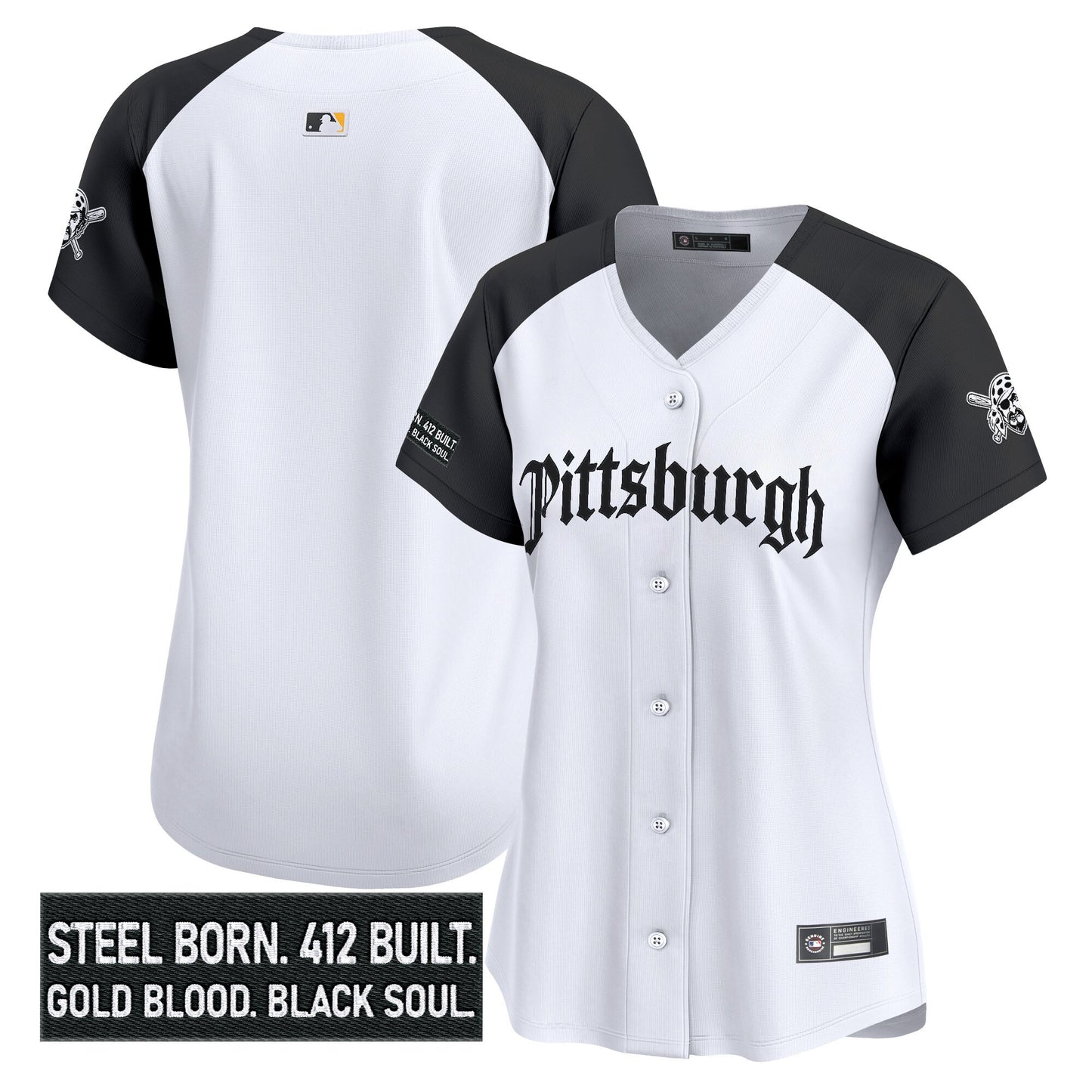 Women's Pittsburgh Pirates 'Gothic Steel City Edition' Vapor Premier Limited Jersey - All Stitched