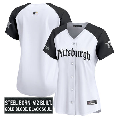 Women's Pittsburgh Pirates 'Gothic Steel City Edition' Vapor Premier Limited Jersey - All Stitched