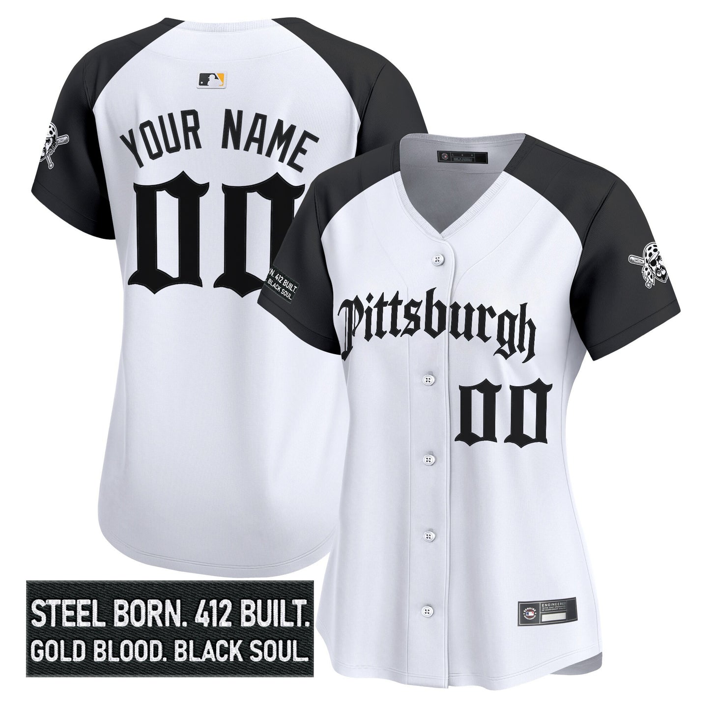 Pittsburgh Pirates 'Gothic Steel City Edition' Vapor Premier Limited Custom Jersey - All Stitched