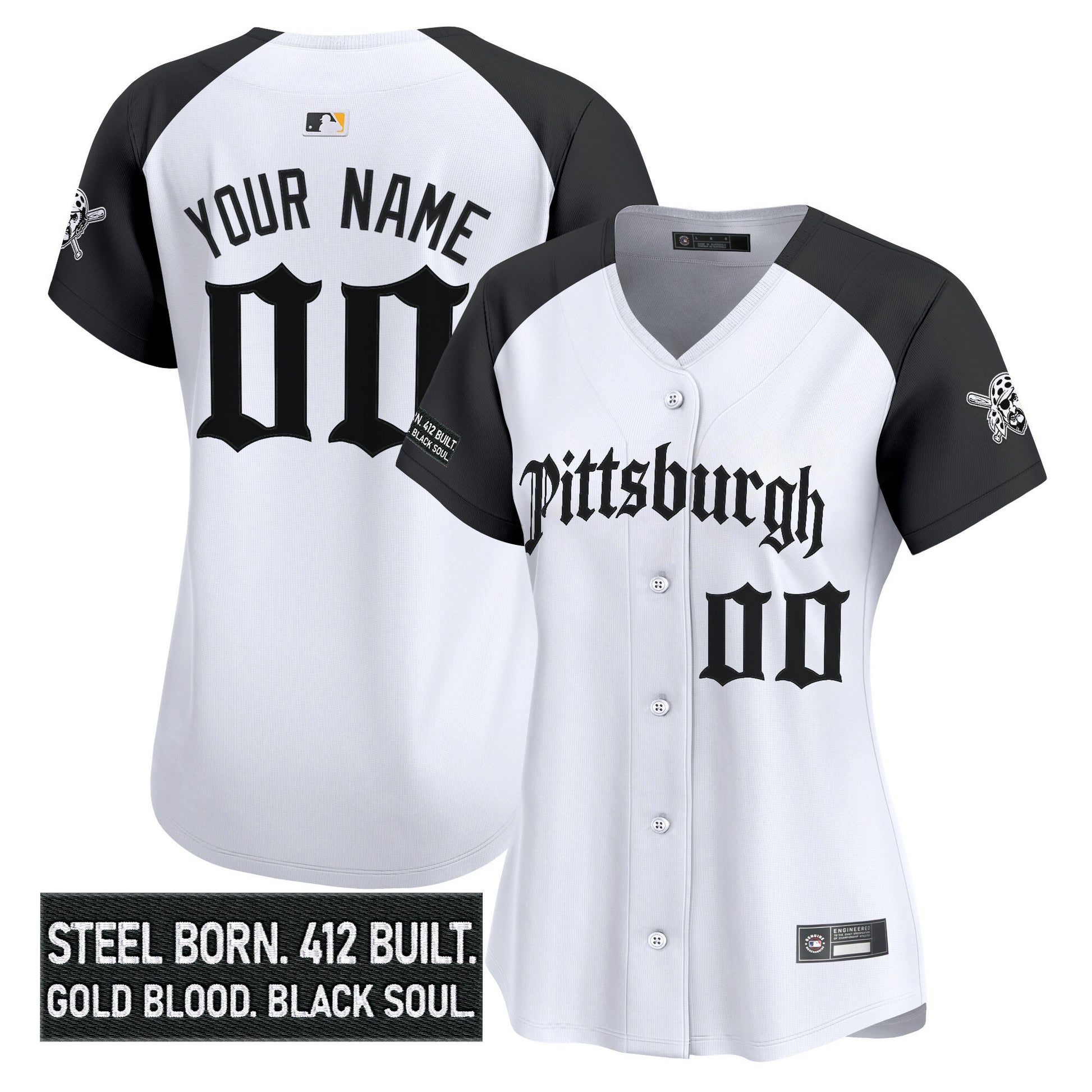 Pittsburgh Pirates 'Gothic Steel City Edition' Vapor Premier Limited Custom Jersey - All Stitched