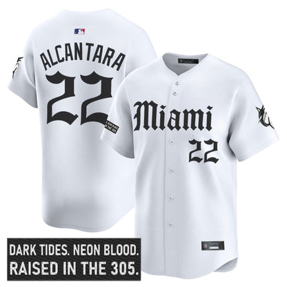 Men's Miami Marlins 'Gothic Vice Edition' Vapor Premier Limited Jersey - All Stitched