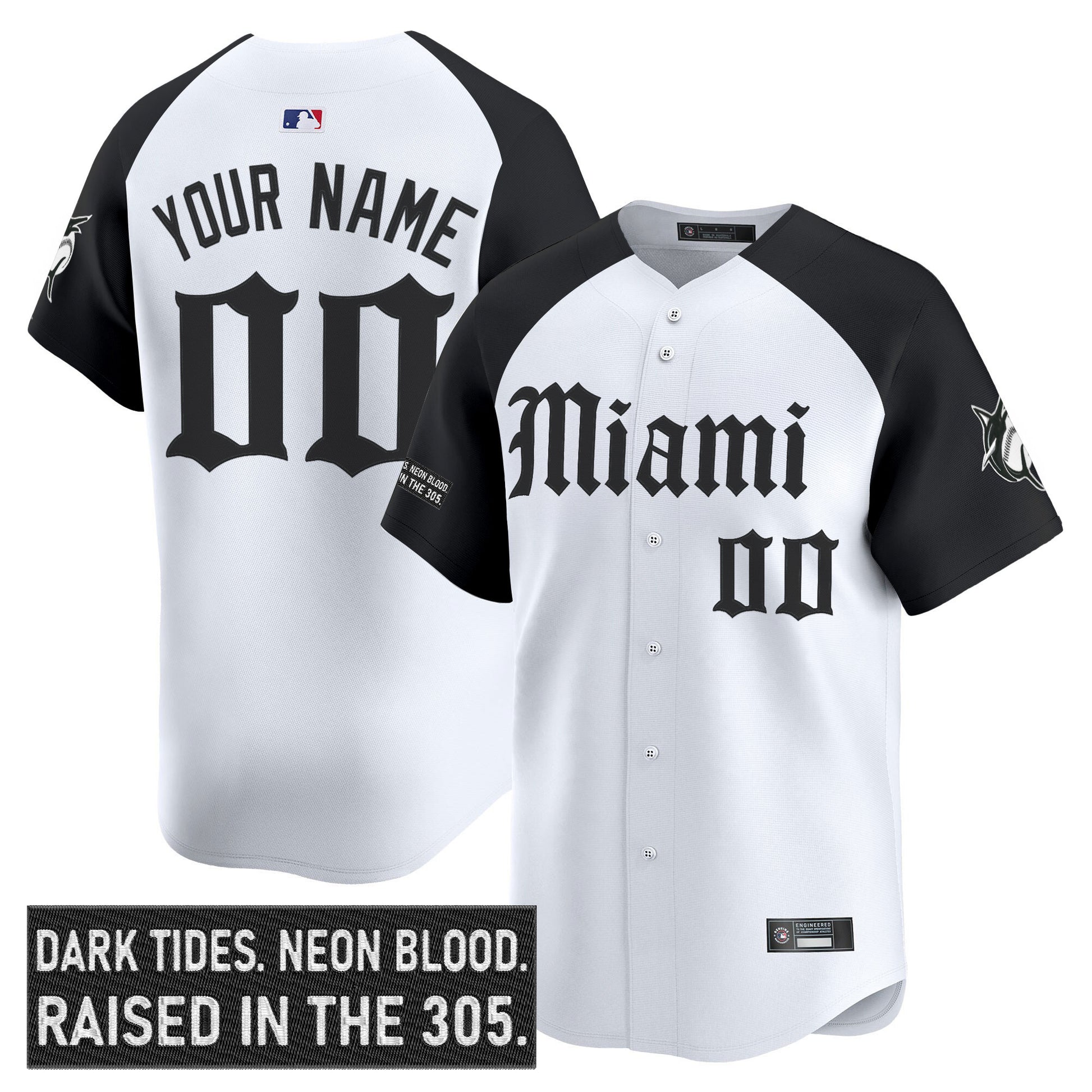 Miami Marlins 'Gothic Vice Edition' Vapor Premier Limited Custom Jersey - All Stitched