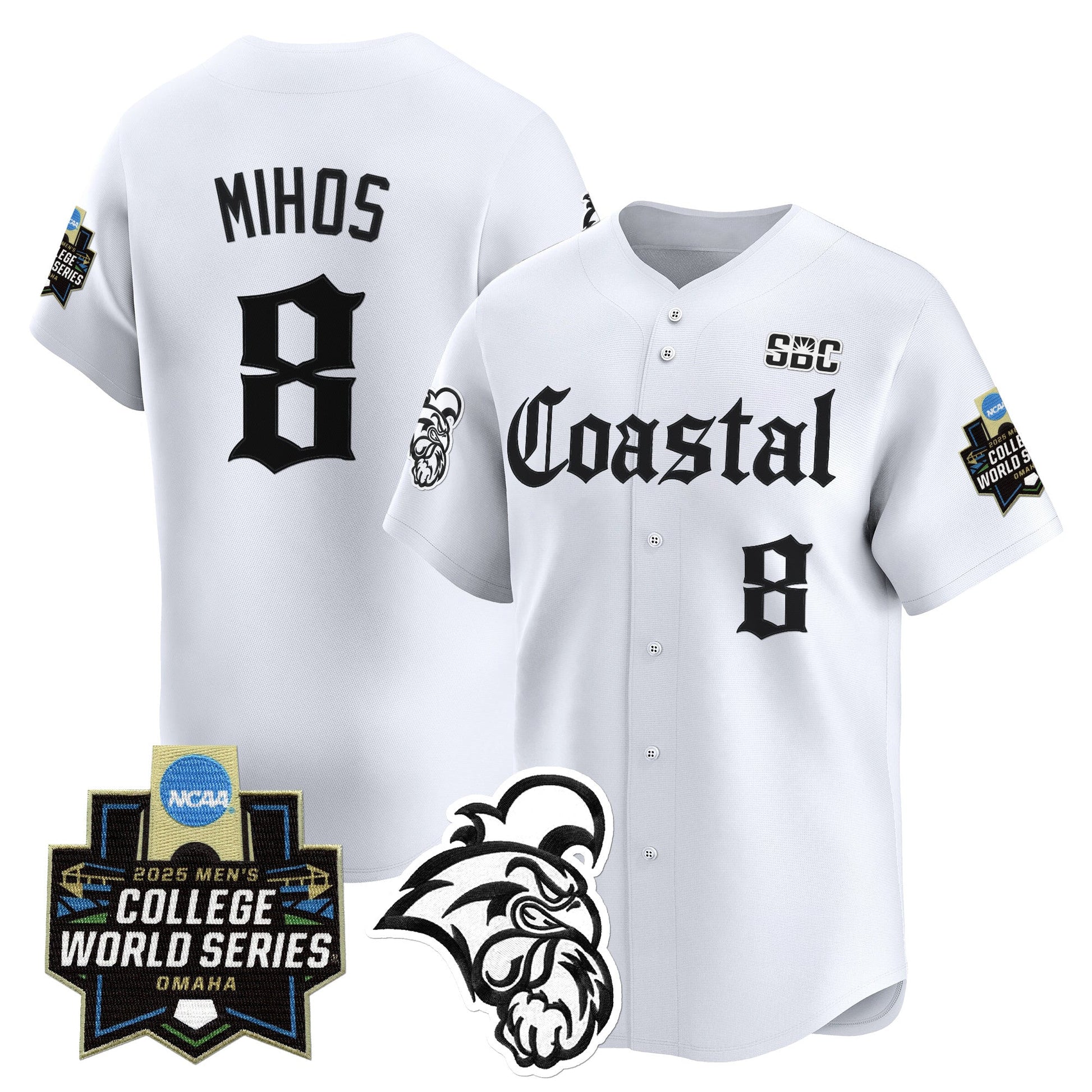 Men's Coastal Carolina Chanticleers 2025 World Series 'Gothic Coastline Edition' Vapor Premier Limited Jersey - All Stitched