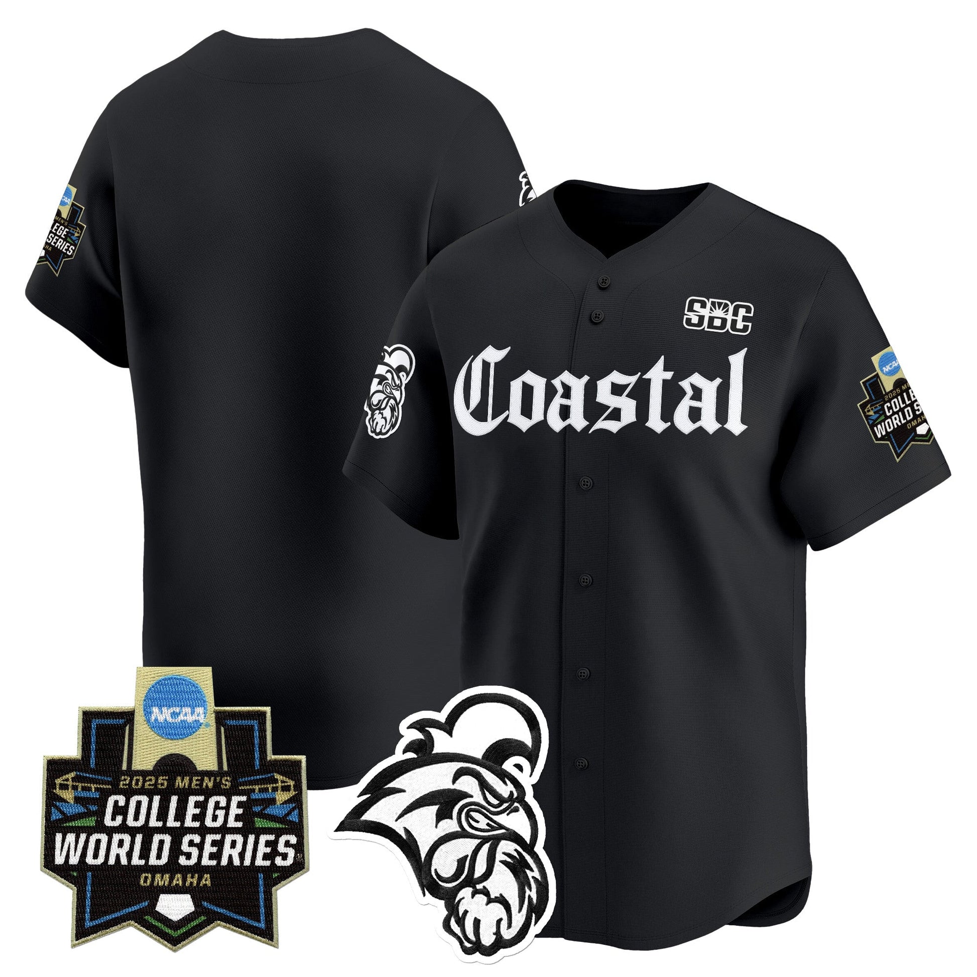 Men's Coastal Carolina Chanticleers 2025 World Series 'Gothic Coastline Edition' Vapor Premier Limited Jersey - All Stitched