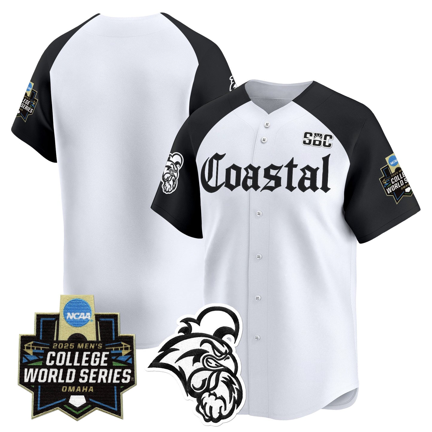 Men's Coastal Carolina Chanticleers 2025 World Series 'Gothic Coastline Edition' Vapor Premier Limited Jersey - All Stitched