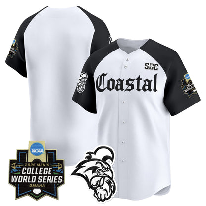 Men's Coastal Carolina Chanticleers 2025 World Series 'Gothic Coastline Edition' Vapor Premier Limited Jersey - All Stitched