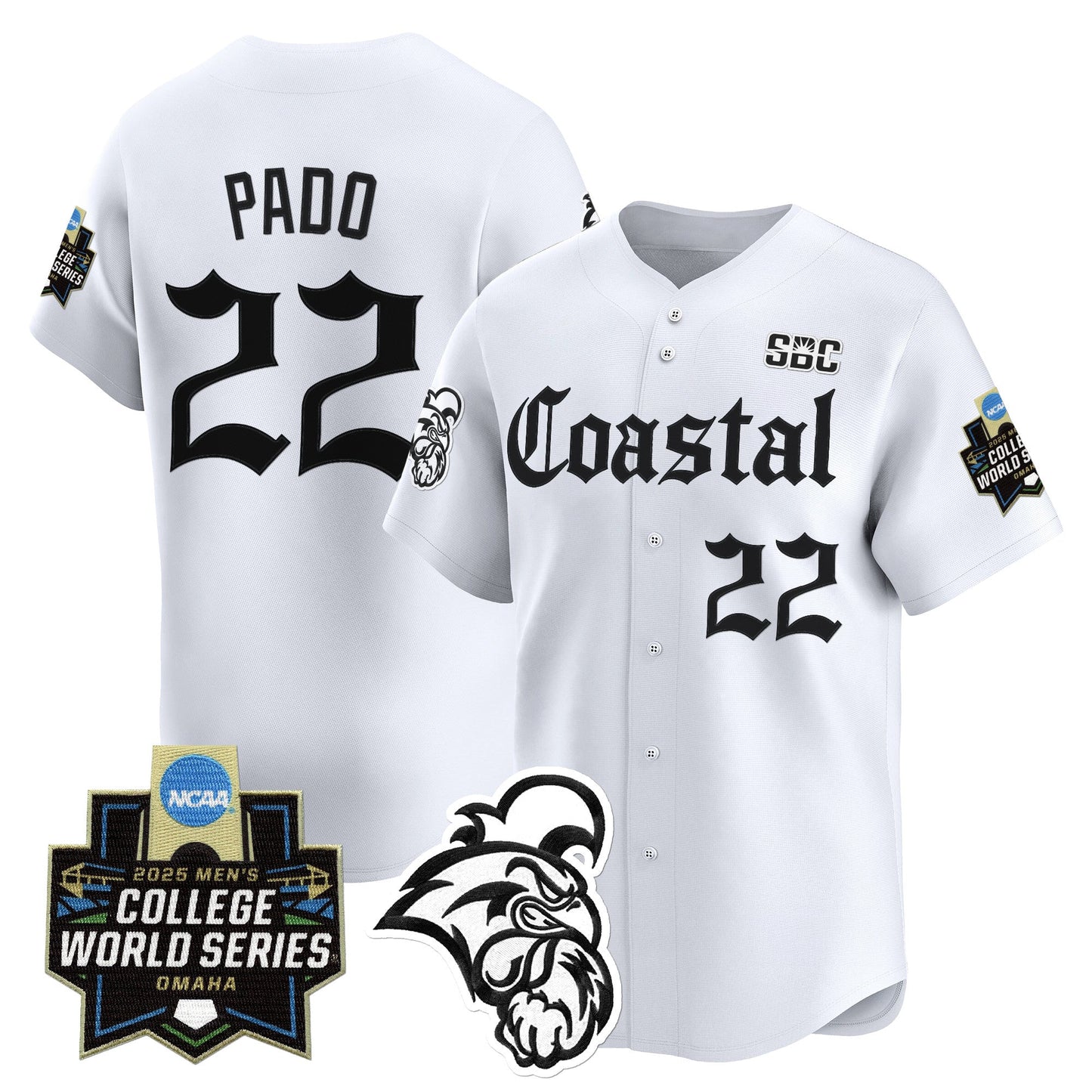 Men's Coastal Carolina Chanticleers 2025 World Series 'Gothic Coastline Edition' Vapor Premier Limited Jersey - All Stitched