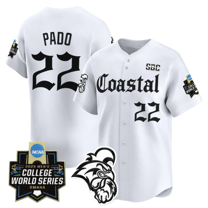 Men's Coastal Carolina Chanticleers 2025 World Series 'Gothic Coastline Edition' Vapor Premier Limited Jersey - All Stitched