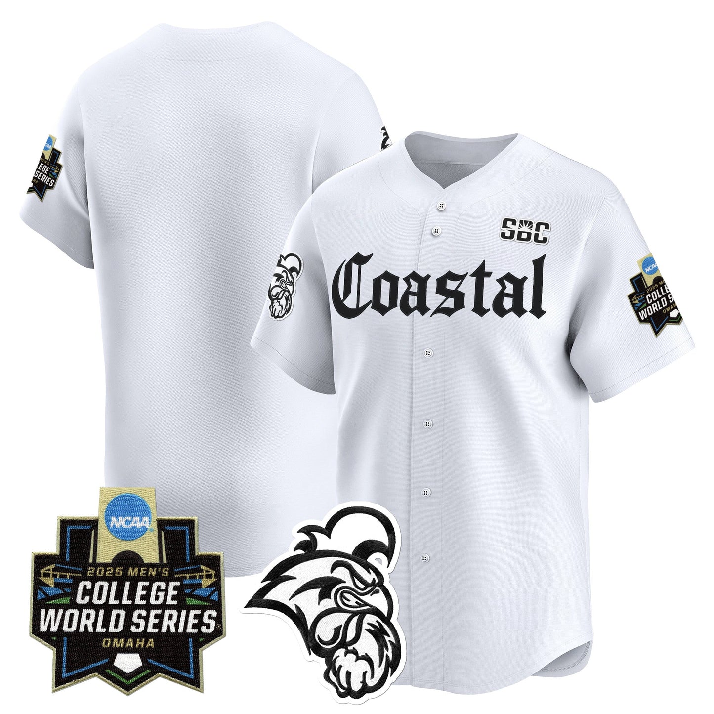 Men's Coastal Carolina Chanticleers 2025 World Series 'Gothic Coastline Edition' Vapor Premier Limited Jersey - All Stitched
