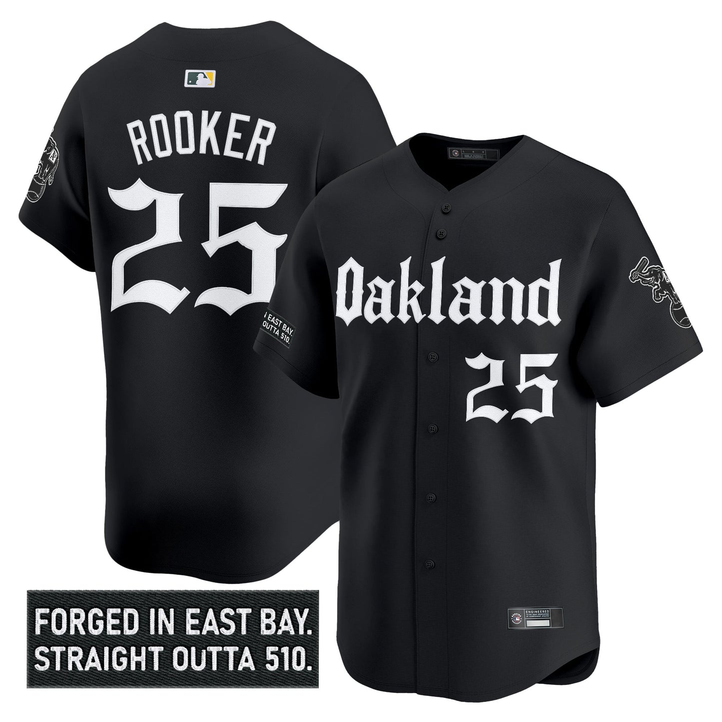 Men's Oakland Athletics 'Gothic East Bay Edition' Vapor Premier Limited Jersey - All Stitched