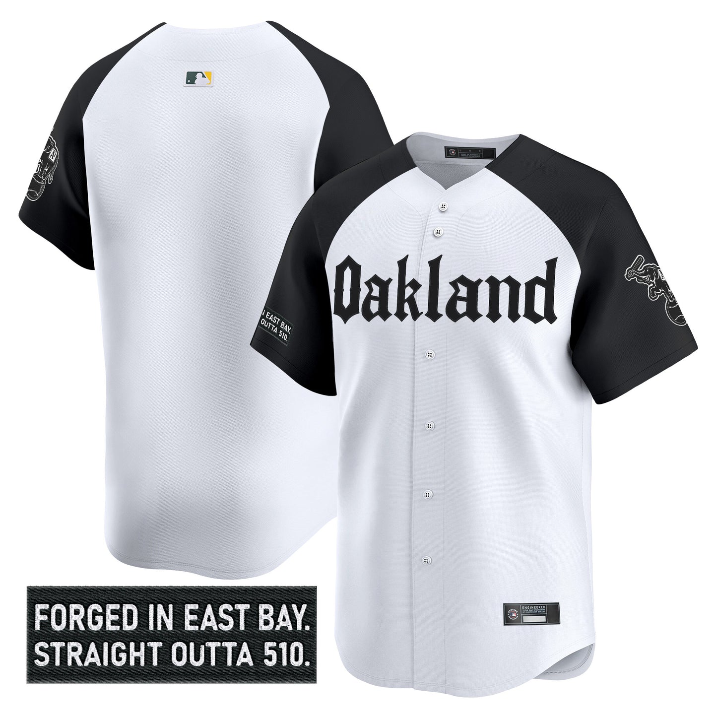 Men's Oakland Athletics 'Gothic East Bay Edition' Vapor Premier Limited Jersey - All Stitched
