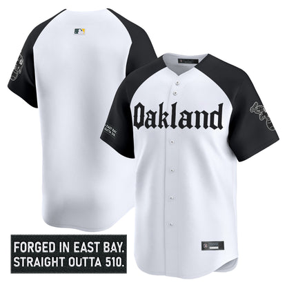 Men's Oakland Athletics 'Gothic East Bay Edition' Vapor Premier Limited Jersey - All Stitched