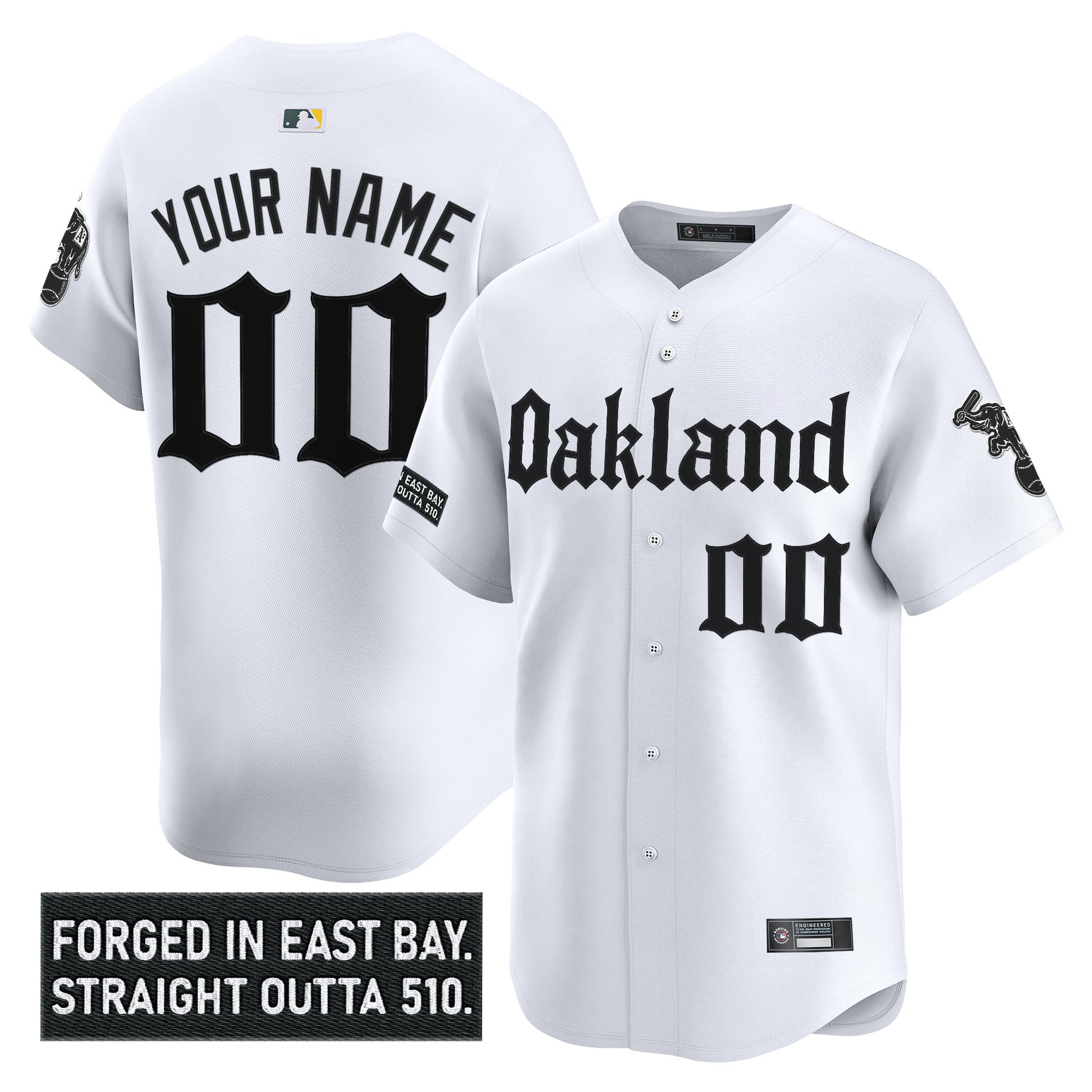 Oakland Athletics 'Gothic East Bay Edition' Vapor Premier Limited Custom Jersey - All Stitched