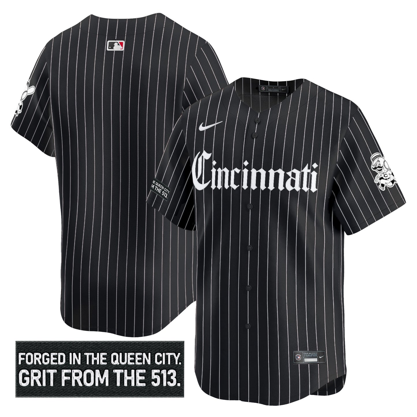 Men's Cincinnati Reds 'Gothic Queen City Edition' Vapor Premier Limited Jersey - All Stitched