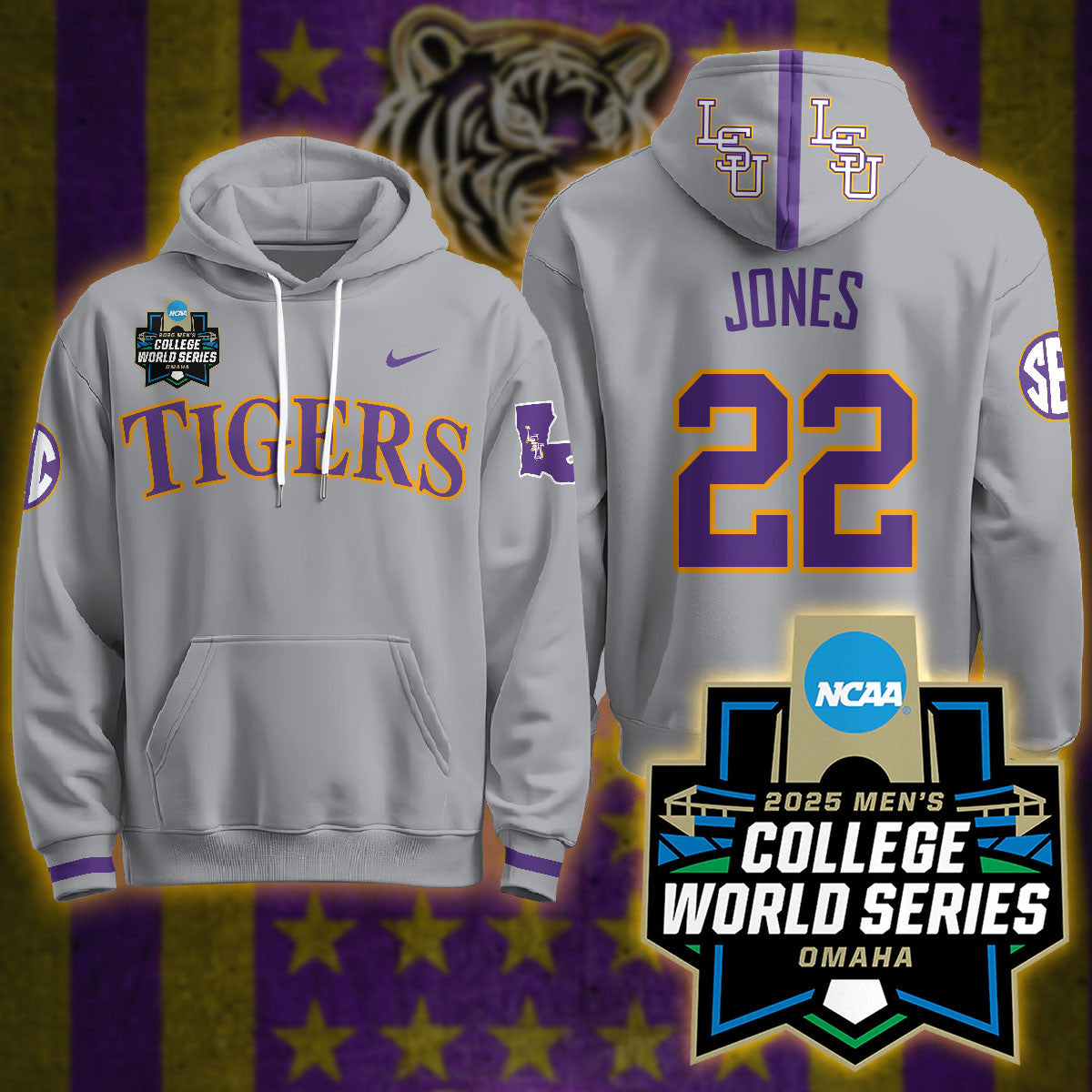 LSU Tigers 2025 World Series Limited Hoodie - All Stitched
