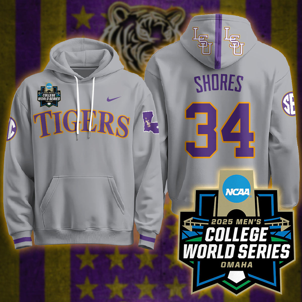 LSU Tigers 2025 World Series Limited Hoodie - All Stitched