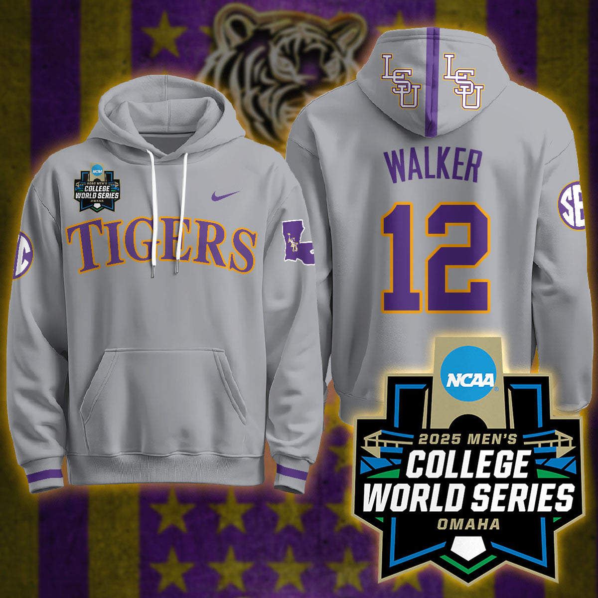 LSU Tigers 2025 World Series Limited Hoodie - All Stitched