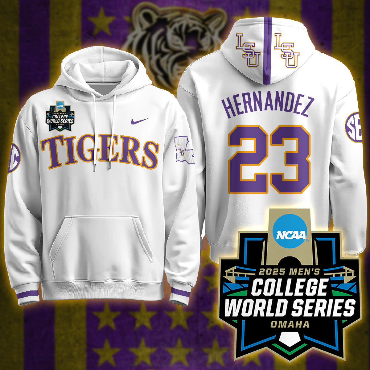 LSU Tigers 2025 World Series Limited Hoodie - All Stitched