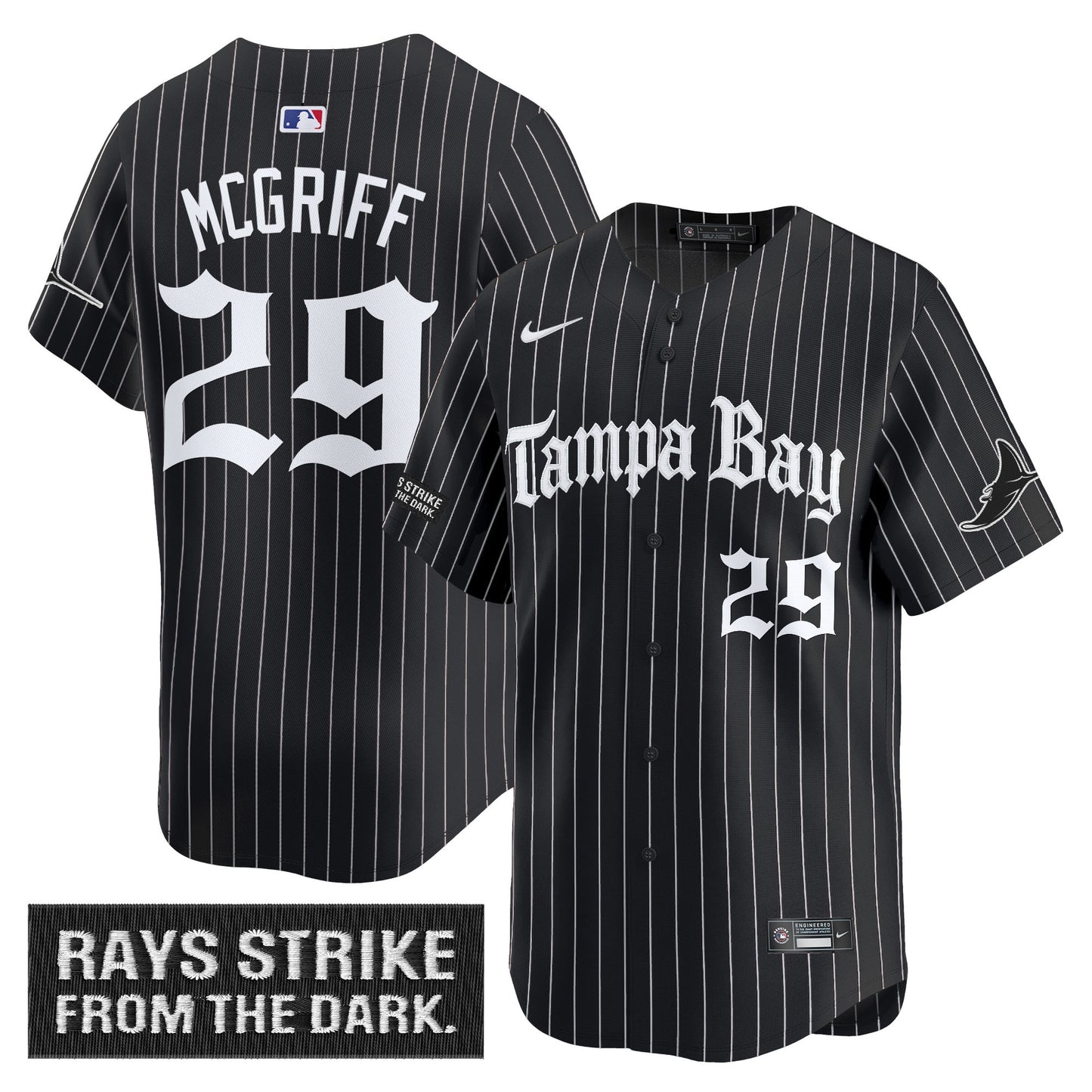 Men's Tampa Bay Rays 'Gothic Deepwater Edition' Vapor Premier Limited Jersey - All Stitched
