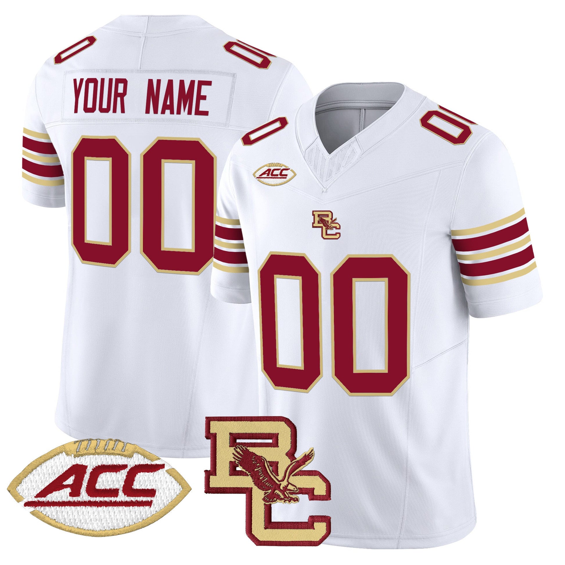 Boston College Eagles 2025 Vapor Limited Custom Jersey - All Stitched