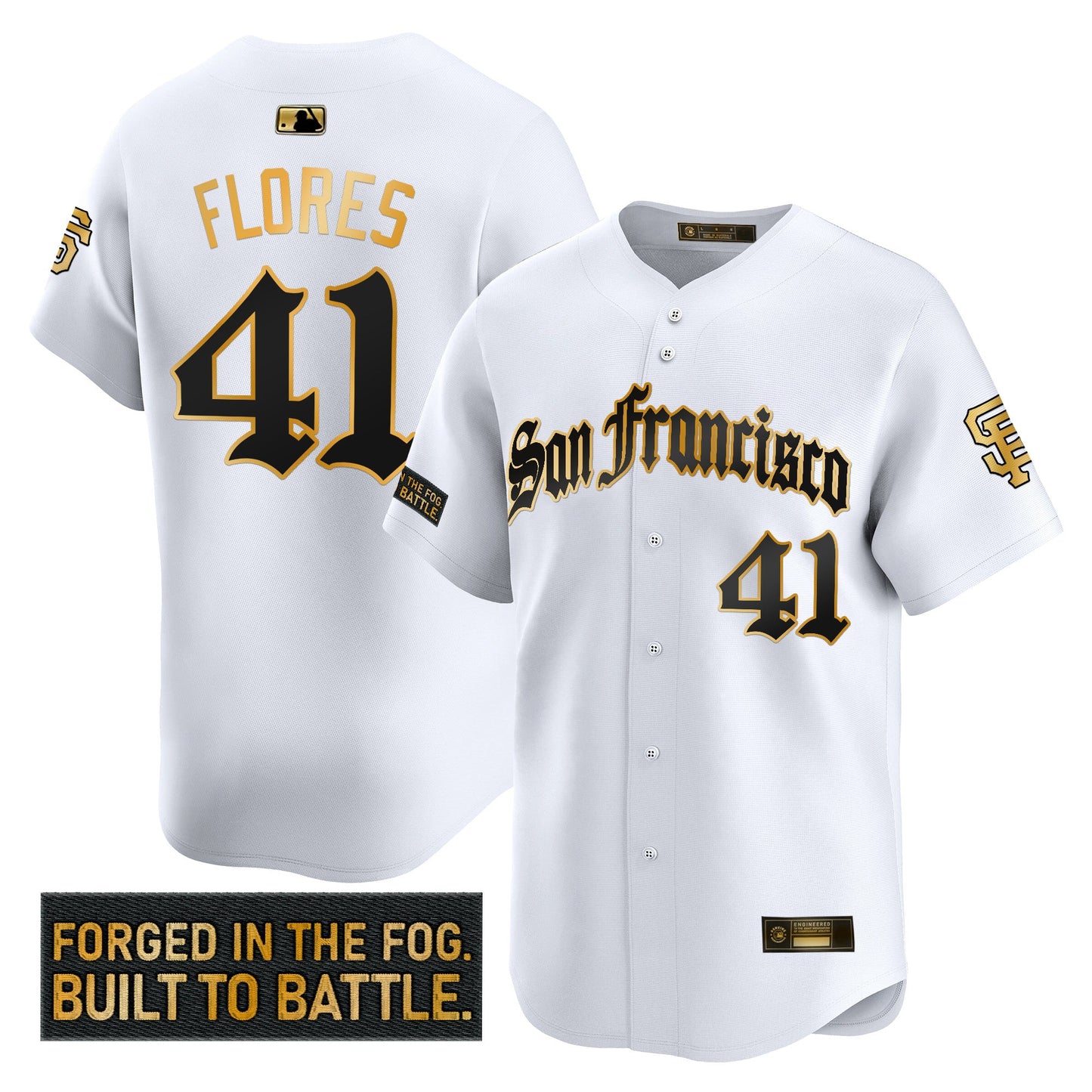 SF 'Gothic Fog Edition' Gold Vapor Premier Limited Jersey - All Stitched