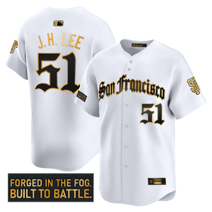 SF 'Gothic Fog Edition' Gold Vapor Premier Limited Jersey - All Stitched